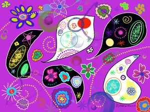 Abstract art - Paisley  Light Violet