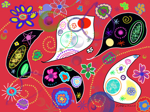 Paisley  Red