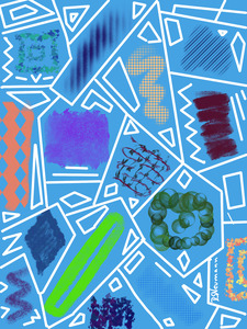Abstract art - Rectangles In Blue