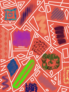 Rectangles In Rusted Red