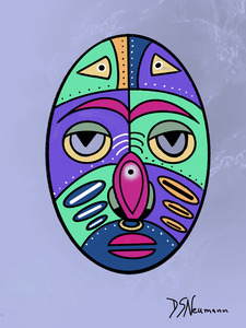 Simple Mask on lavender background