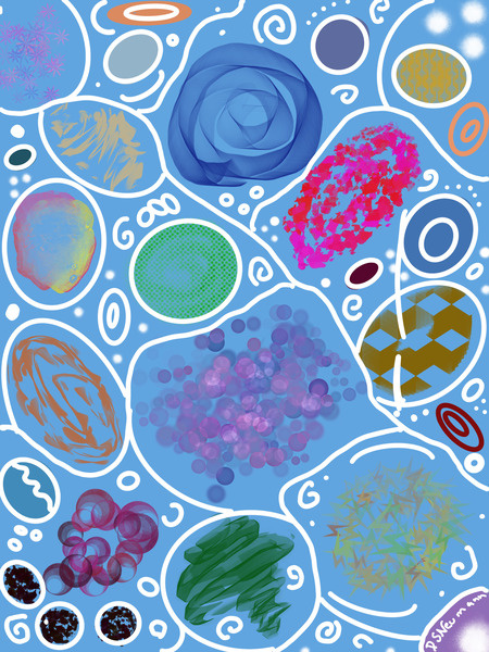 Circle Overload In Blue by Dorothea Neumann