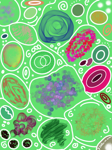 Circle Overload In Neon Green by Dorothea Neumann