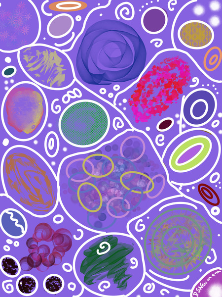 Circle Overload In Purple by Dorothea Neumann