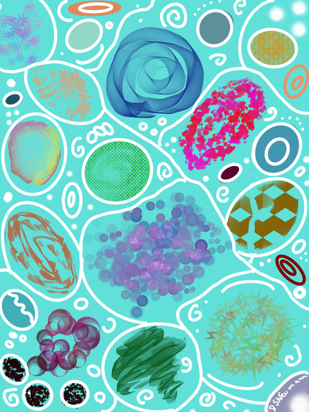 Circle Overload In Turquoise by Dorothea Neumann