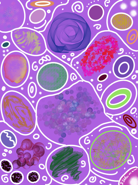 Circle Overload In Violet Print