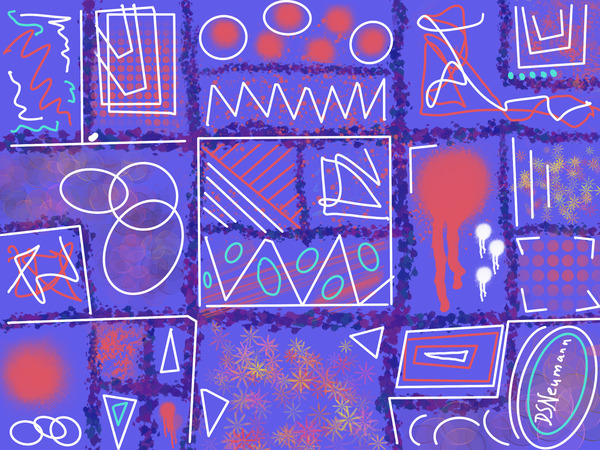 Divide &  Conquer Blue Purple Print