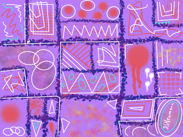 Divide  Conquer Light Violet Print