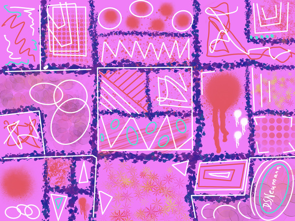 Divide  Conquer Pink Print