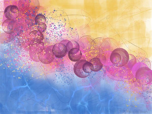 Abstract art - Go with the Flow by Dorothea Neumann