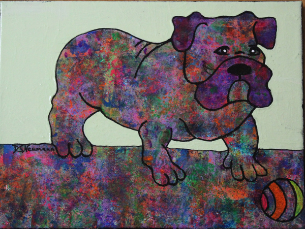 Whimsical Bulldog  by Dorothea Neumann