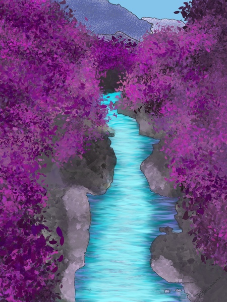 Narrow River Pass Print