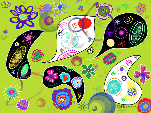 Paisley Yellow Green by Dorothea Neumann
