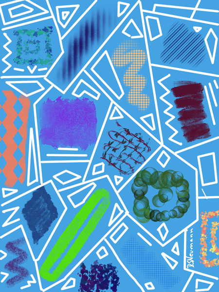 Abstract art - Rectangles In Blue by Dorothea Neumann