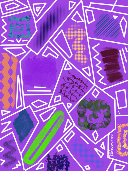 Abstract art - Rectangles In Purple by Dorothea Neumann