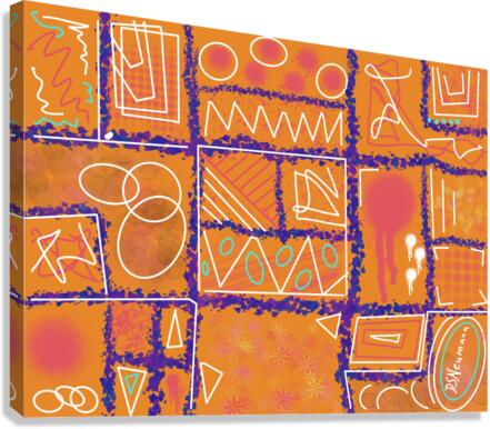 Divide  Conquer Orange Canvas Print