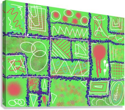 Divide  Conquer Green Canvas Print