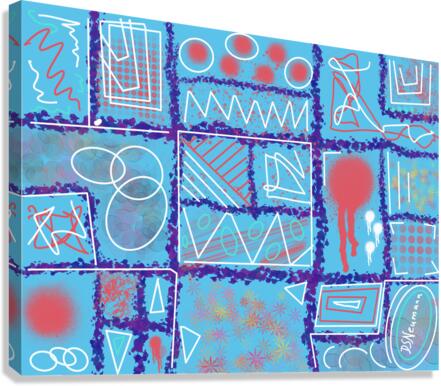 Divide  Conquer Turquoise Canvas Print