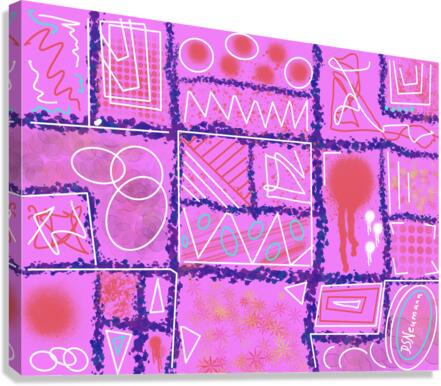 Divide  Conquer Pink Canvas Print
