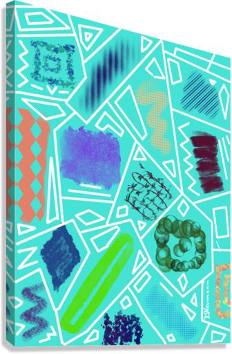 Rectangles In Turquoise Canvas Print
