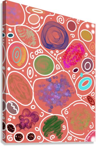 Circle Overload In Rust Canvas Print