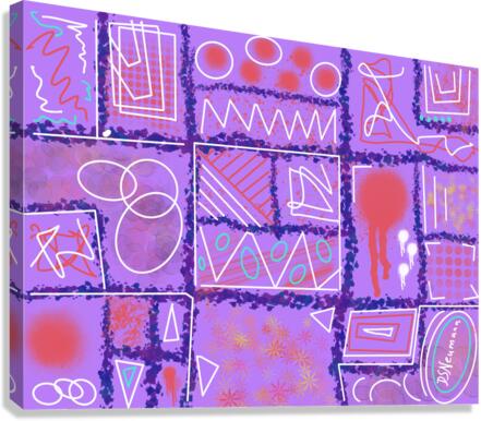 Divide  Conquer Light Violet Canvas Print
