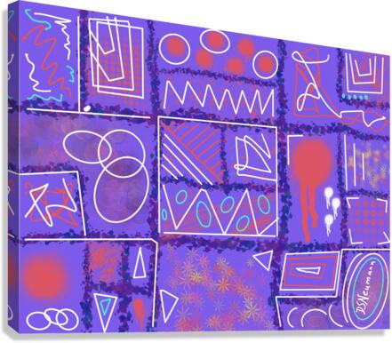 Divide  Conquer Violet Canvas Print