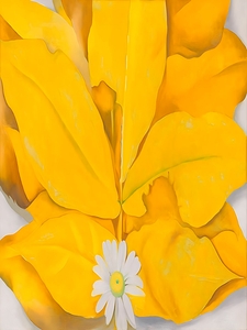 Georgia OKeeffe - Yellow Hickory Leaves with Daisy