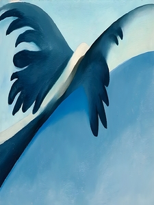 Georgia OKeeffe - A Black Bird With Snow Covered Red Hills