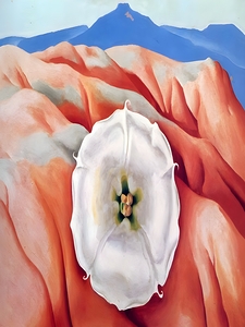 Georgia OKeeffe - Red hills and white flower II
