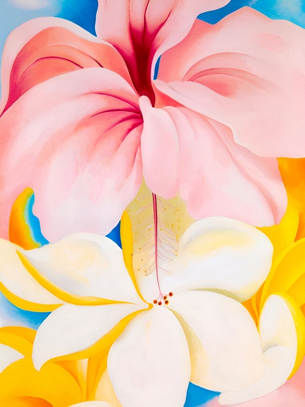 Georgia OKeeffe - Hibiscus with Plumeria Print