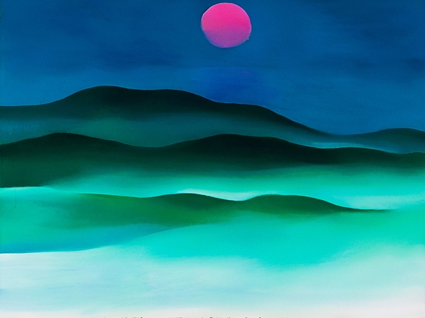 Georgia OKeeffe - Pink Moon over Water 1924  Print