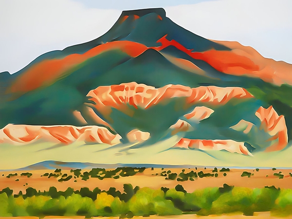 Georgia OKeeffe - Red and Yellow Cliffs Print