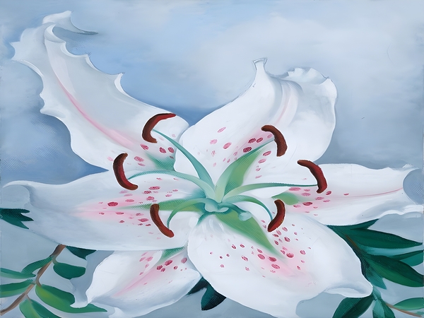 Georgia OKeeffe Pink Spotted Lily Print