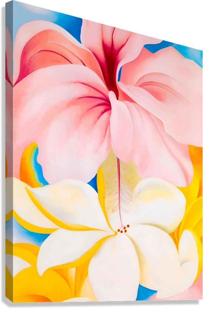 Georgia OKeeffe - Hibiscus with Plumeria Canvas Print