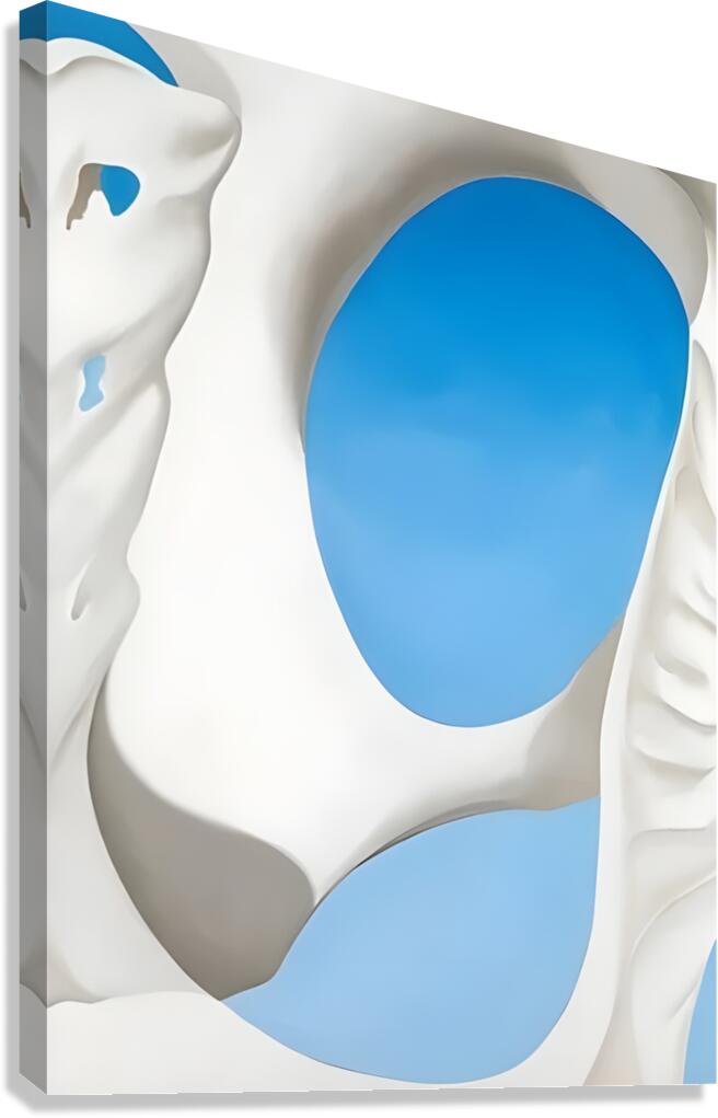 Georgia OKeeffe - Cows Skull White and Blue Canvas Print