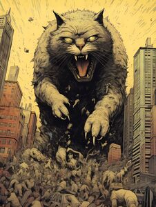 Catzilla Vintage - Giant Cat Attack