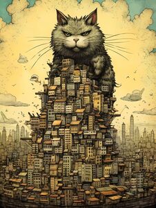 Catzilla Vintage - Giant Cat Attack