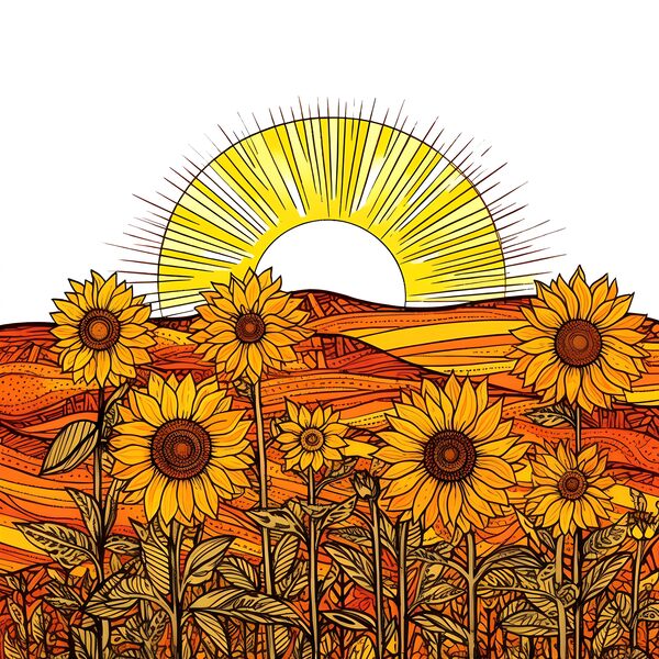 Sunflower Garden Print