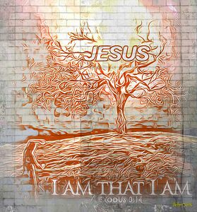 Jesus I am imprint on wall