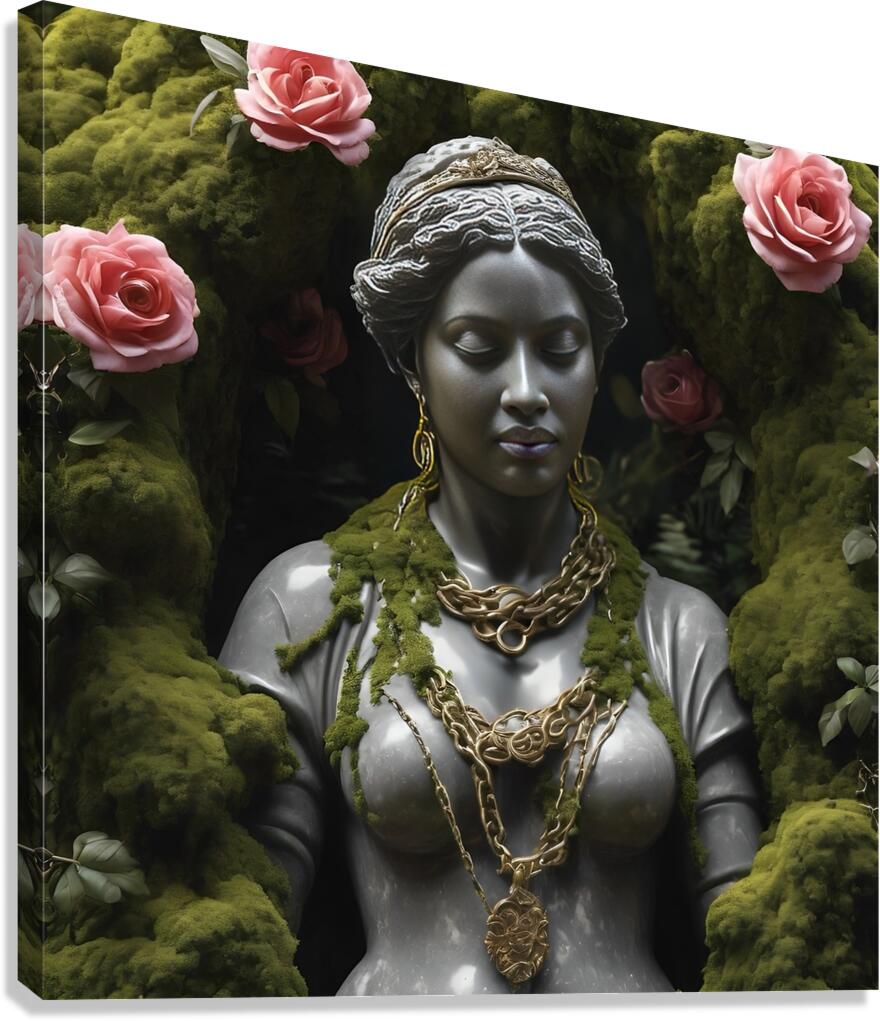 Rose in her garden Canvas Print