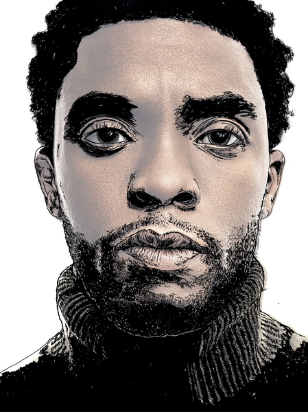 Chadwick Boseman by Kris Curran