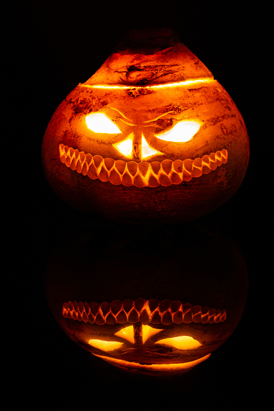 Frightful Carved Turnip Jack O Lantern Print