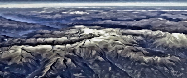 ABOVE THE FRENCH ALPS Print