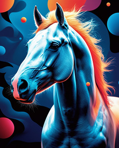 neon horse