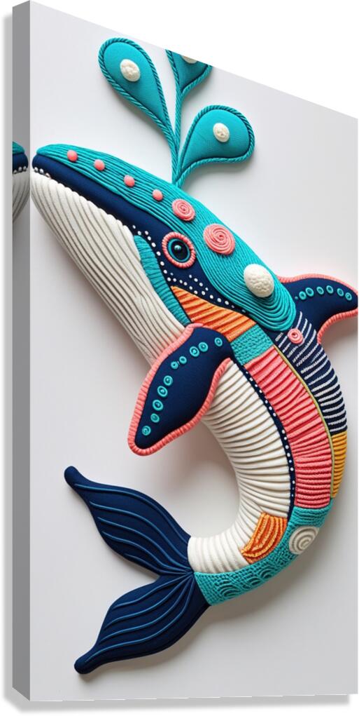 Blue dolphin Canvas Print