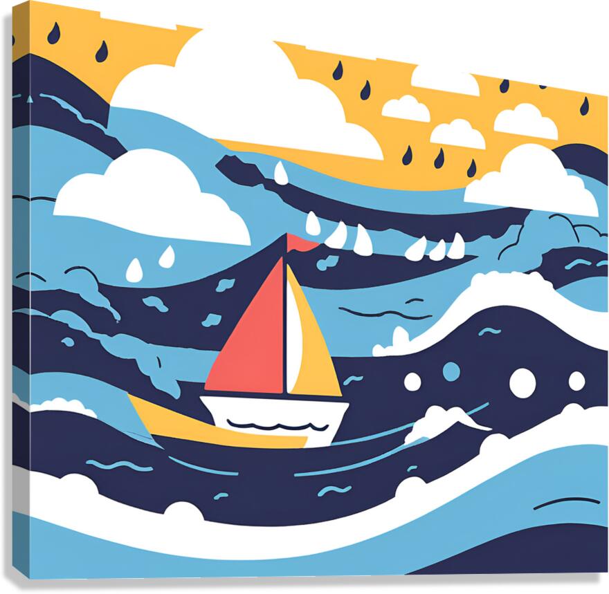 floating ship Canvas Print