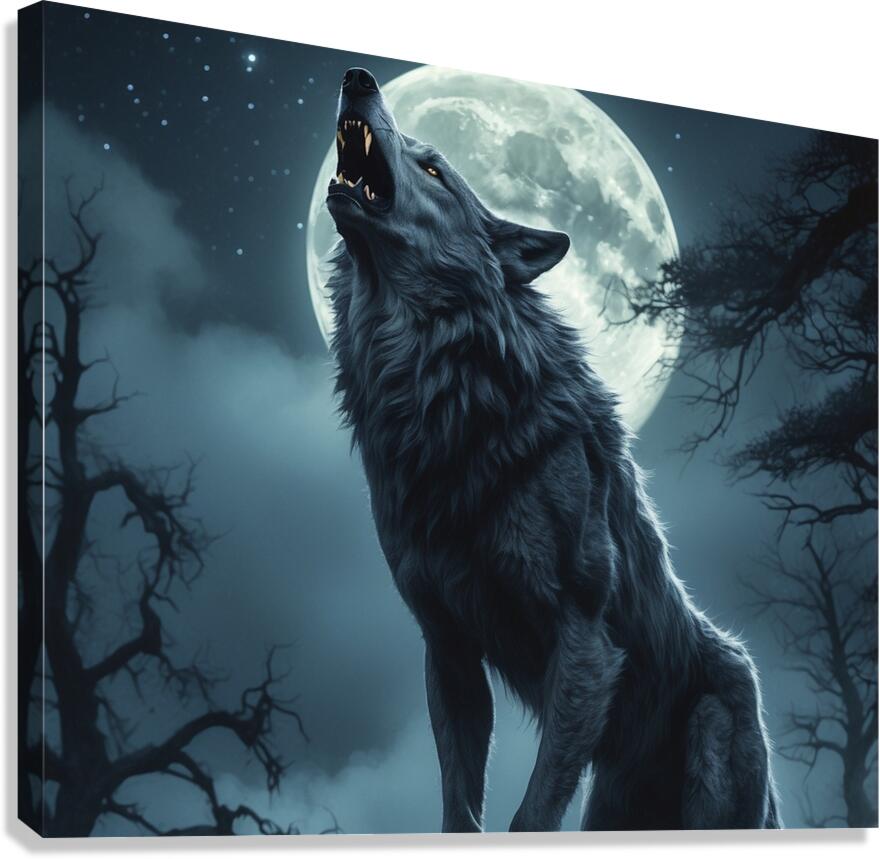 Wolf mural Canvas Print