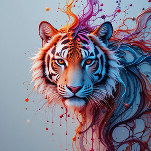 Magical Tiger Animal Forest Art