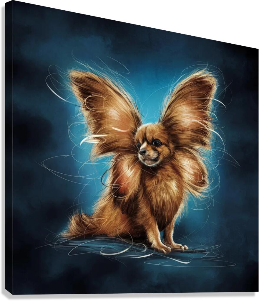 Furry Fantasy: The Winged Chihuahua Canvas Print